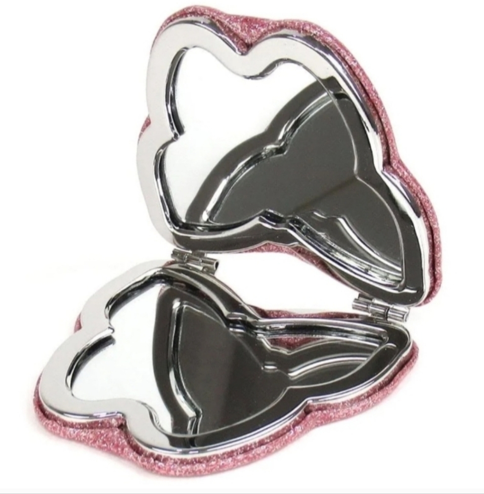 COACH-Glitter Butterfly 🦋 Double Sided Mirror (Blossom 🌸 Pink ) - Picture 2 of 3